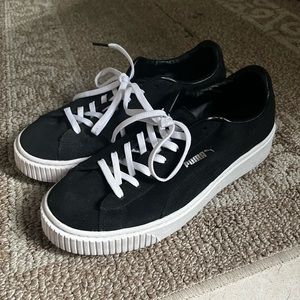 PUMA platform black suedes